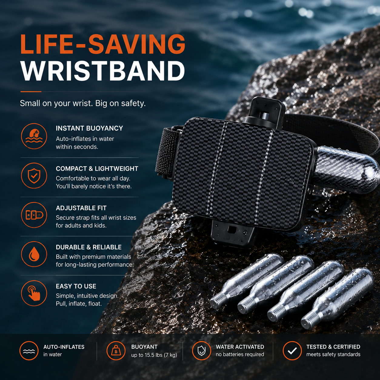 LIFE-SAVING WRISTBAND